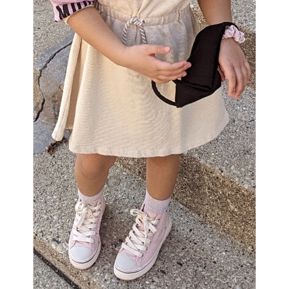 ZARA Pastel Pink Lug Sole High Top Sneakers Girl\'s Size 11 main image 1